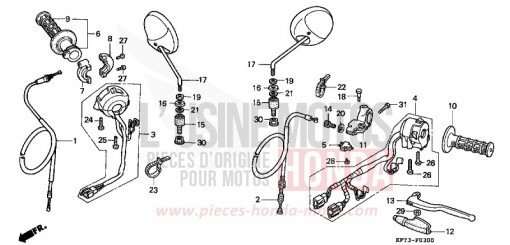 HEBELGRIFF/SCHALTER/ KABEL CLR125W de 1998